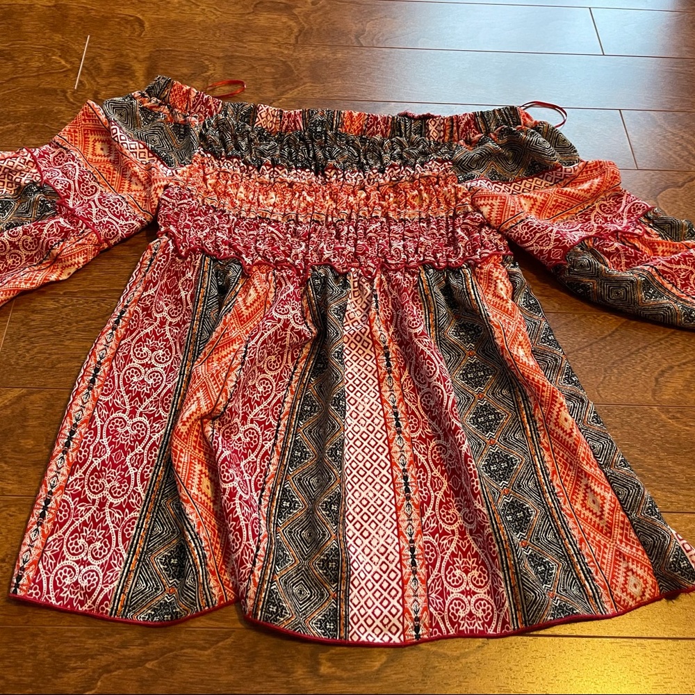 Off the shoulder boho top